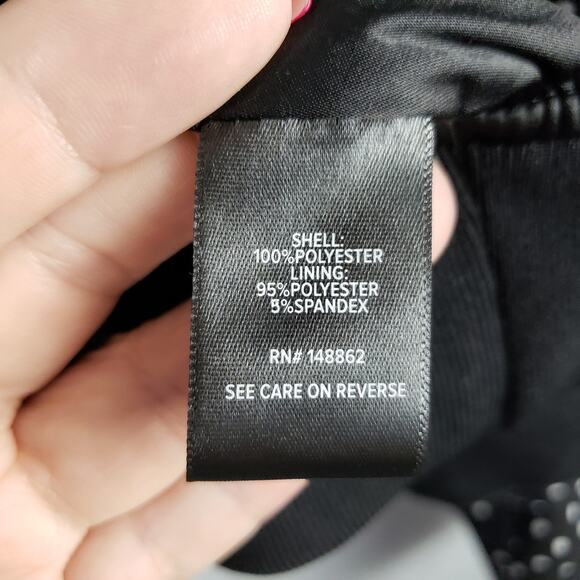 Torrid Size 2X Chiffon Bomber Jacket Black White Polka Dot Whimsigoth Fall Witch - Picture 7 of 10